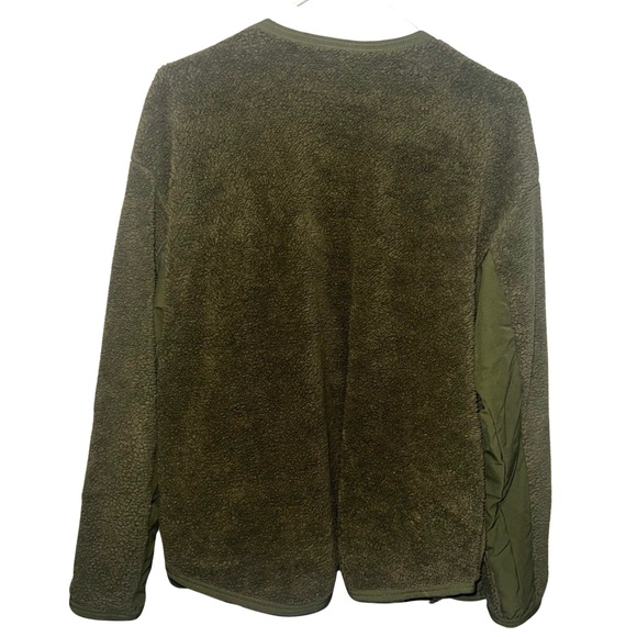Nike Olive Long Sleeve Sherpa Training Wrap Top - Picture 8 of 15